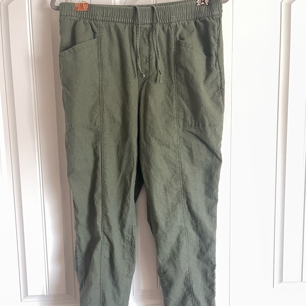 Old Navy Green Linen Pants (M)